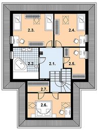 Poddasze projektu - L-40 Dom z bali