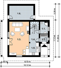 Parter projektu - L-51 Dom krakowska murowany