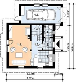 Parter projektu - L-55 Dom tradycyjny