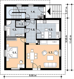 Parter projektu - L-62 Dom tradycyjny