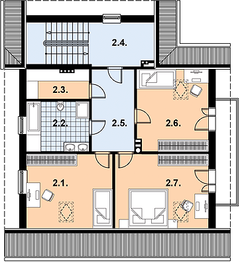 Poddasze projektu - L-62 Dom tradycyjny