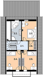 Poddasze projektu - L-63 Dom tradycyjny
