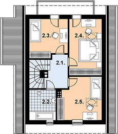 Poddasze projektu - L-69 Dom tradycyjny
