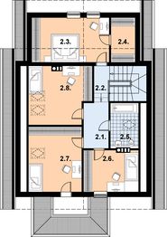 Poddasze projektu - L-1 Dom tradycyjny