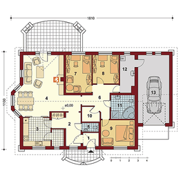 Parter projektu - Sasza II z garażem