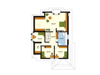 Piętro 1 projektu - Sasanka 2 - duplikat