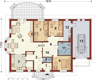 Parter projektu - Sasza Plus z garażem