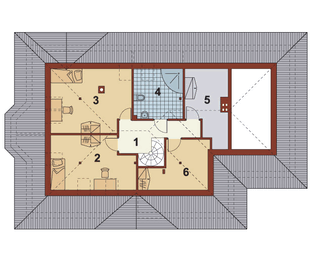 Poddasze projektu - Sasza Plus z garażem