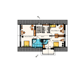 Poddasze projektu - Galicja - murowana – klinkier