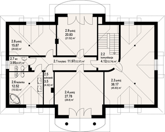 Poddasze projektu - gdów średni