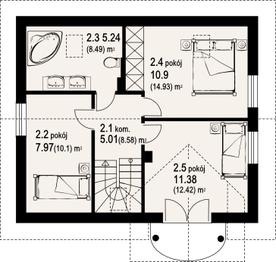 Poddasze projektu - grabie średnie 9