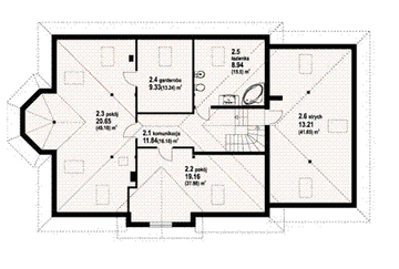 Poddasze projektu - Zagórze 7g