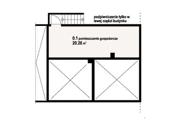 Piwnica projektu - Grybów drewniany bliźniak