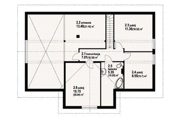Poddasze projektu - Chmielów drewniany 7