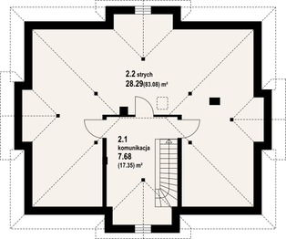 Poddasze projektu - gruszów