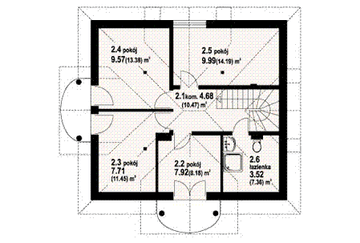 Poddasze projektu - Borków mały