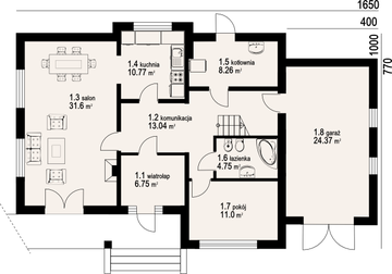 Parter projektu - sławków + garaż