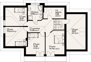 Poddasze projektu - sławków + garaż