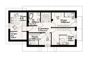 Poddasze projektu - Osiek wąski 22