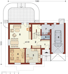 Parter projektu - Strumyk C z garażem