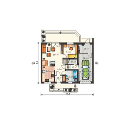 Parter projektu - Zoja Rex Duo - murowana - beton komórkowy