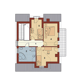 Poddasze projektu - Antek bez garażu