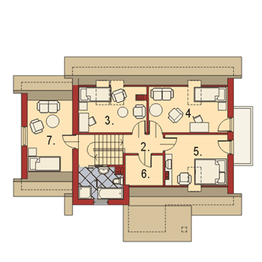 Poddasze projektu - Bławatek D