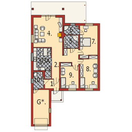 Parter projektu - Szarotka z garażem