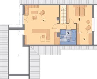 Poddasze projektu - WM 04 Kowalik etap II z murem pruskim