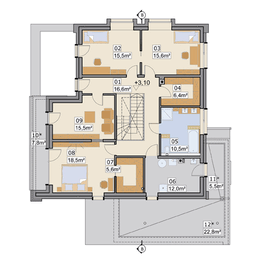 Piętro 1 projektu - AJR_26_A2