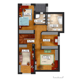 Poddasze projektu - DOM NOWOCZESNY (duplikat)