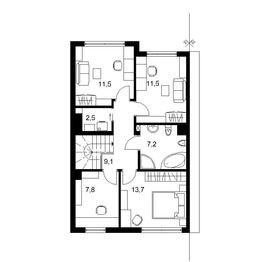 Piętro 1 projektu - Dom Jaśminowy 1