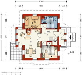 Parter projektu - DOM PRZY BERBERYSOWEJ - stary