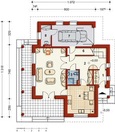 Parter projektu - DOM PRZY TRZYKROTEK - stary