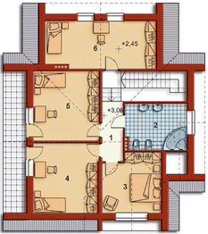 Poddasze projektu - DOM PRZY TRZYKROTEK - stary