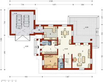 Parter projektu - DOM PRZY NASTURCJOWEJ - stary