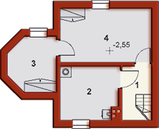 Piwnica projektu - DOM PRZY ROMANTYCZNEJ - stary