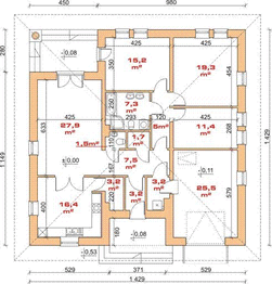 Parter projektu - Dom przy Nastrojowej
