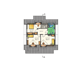 Poddasze projektu - Gizela - murowana – ceramika
