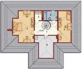 Poddasze projektu - DOM PRZY AGRESTOWEJ - stary