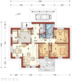 Parter projektu - Domek Sosnowy z wiatą