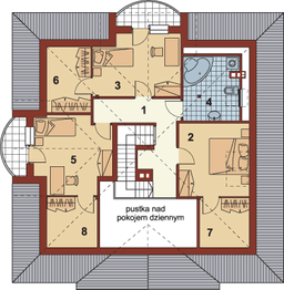 Poddasze projektu - Dorotka bez garażu