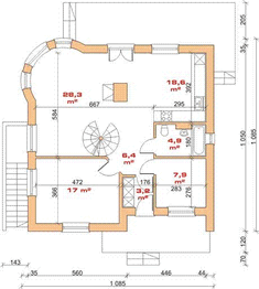 Parter projektu - Dom przy Morelowej