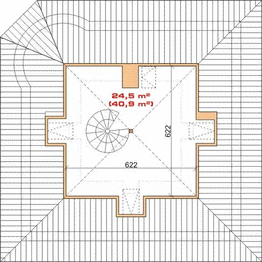 Poddasze projektu - Dom przy Morelowej