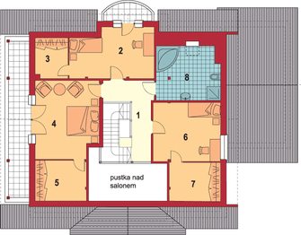 Poddasze projektu - Dorotka II z garażem