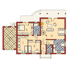 Parter projektu - Zosia wersja B z garażem