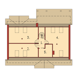 Poddasze projektu - Zosia wersja B z garażem