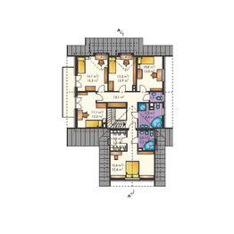 Poddasze projektu - Karmazyn - murowana – ceramika