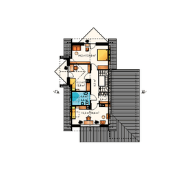 Poddasze projektu - Tukan Midi - murowana - beton komórkowy