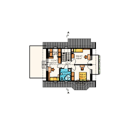 Poddasze projektu - Calineczka-2 Duo - murowana - ceramika